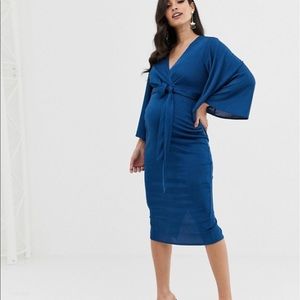 ASOS Maternity Kimono Sleeve Midi Dress